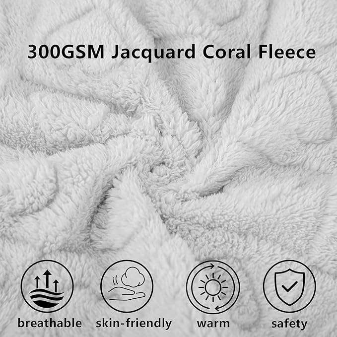 gogobunny Pet Blanket for Dogs Cats, 300GSM Ultra Soft Coral Fleece Blanket, Washable Small Dog Cat Blanket, Calming Crate Mat, Furniture Protector for Couch Bed Car Seat, Light Grey, 25x35IN