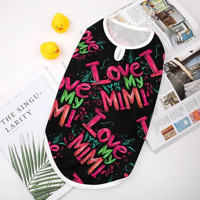 I Love My Mimi Dog Shirts Pet Clothes Cat T Shirt Puppy Vest Lightweight Costume