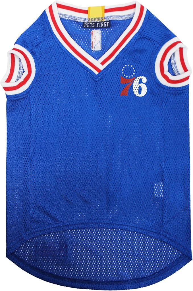 Pets First NBA Philadelphia 76ERS Dog Jersey, Medium - Tank Top Basketball Pet Jersey (76R-4047-MD) (Pack of 2)