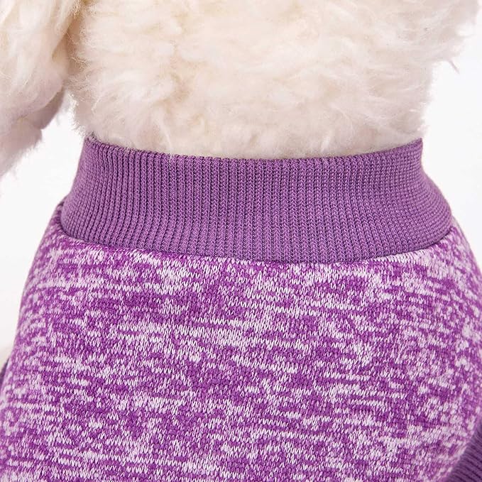 Dog Sweater, Dog Sweaters for Small Dogs, 2, 3 Pack Warm Soft Pet Clothes for Puppy, Medium Large Cat, Dogs Girl or Boy, Dog Shirt for Winter Christmas (Coat Pink+Purple, Medium)