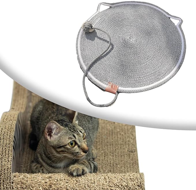 Cat Scratch Scratching Pad Lightweight Sleeping Bed Anti Slip for Sofa Couch Floor with Ball Furniture Protector, Black White