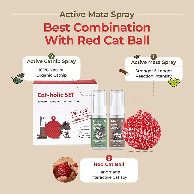 JAYU PET Active MATA Spray – 100% Natural Silvervine Spray for Cats, Liquid Catnip Alternative, Calming Mist for Indoor Kittens, Boosts Play & Engagement, Reduces Stress (1 fl oz)