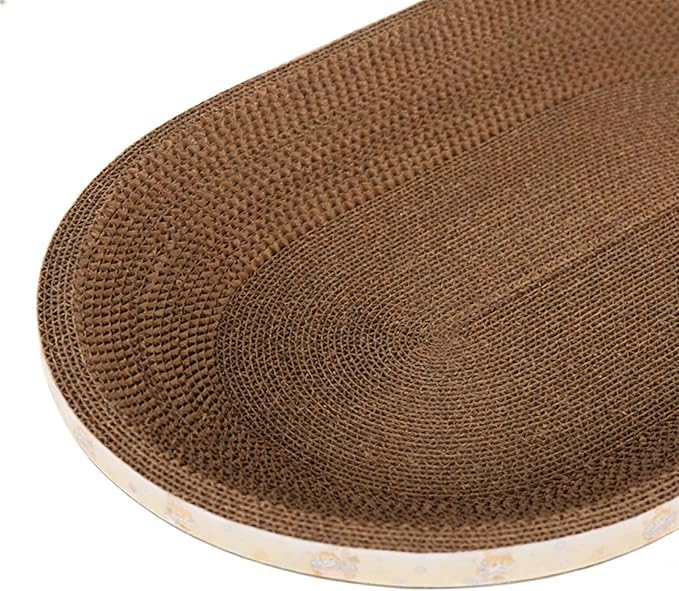 Cat Scratcher Cardboard, Double Function Play and Sleep Bed, 43x26cm, 47x32cm, 53x37cm, Corrugated Cat Furniture Protector, Kitten Scratcher Bed, Fun Corrugated Design, for Small and Large Kittens