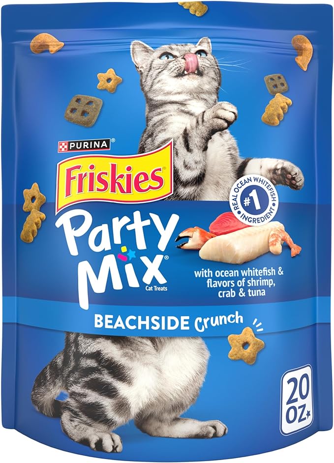 Purina Friskies Cat Treats, Party Mix Beachside Crunch - 20 oz. Pouch