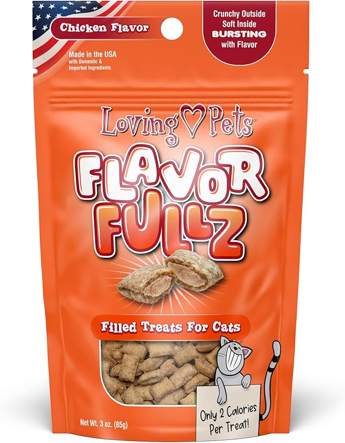 Loving Pets Flavorfullz Filled Treats for Cats, Chicken 3 oz.