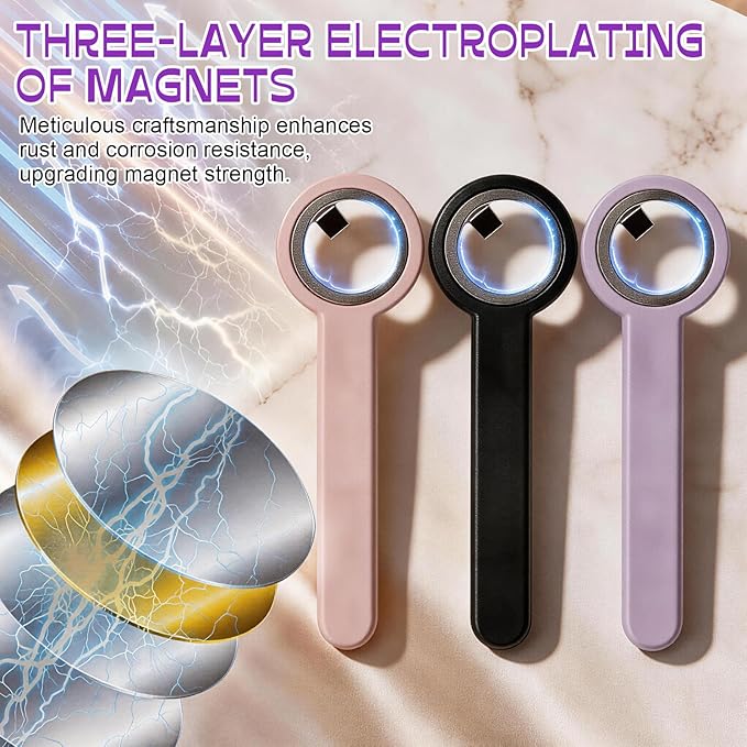 3 Pcs New Ring-Shaped Cat Eye Magnet for Nails, Portable Hollow Circular Cat Eye, 2-in-1 Circle and Y Shape Nail Magnet Tool, Strong Nail Tool, Home DIY, Beginners and Nails Artists
