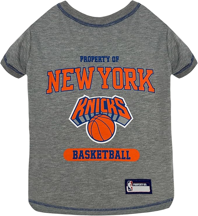 Pets First NBA Licensed Hoodies & T-shirt for Dogs & Cats, New York Knicks, Small