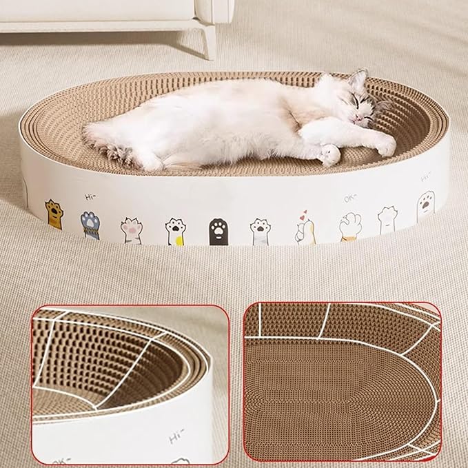 Cat Scratch Pad - 45x31x10 Cm Resting Bed Playground Mat | Cat Scratch Board | Scratching Board Lounge Bed Furniture Protection for Indoor Floor Furniture Protection Sleep Enrichment Play