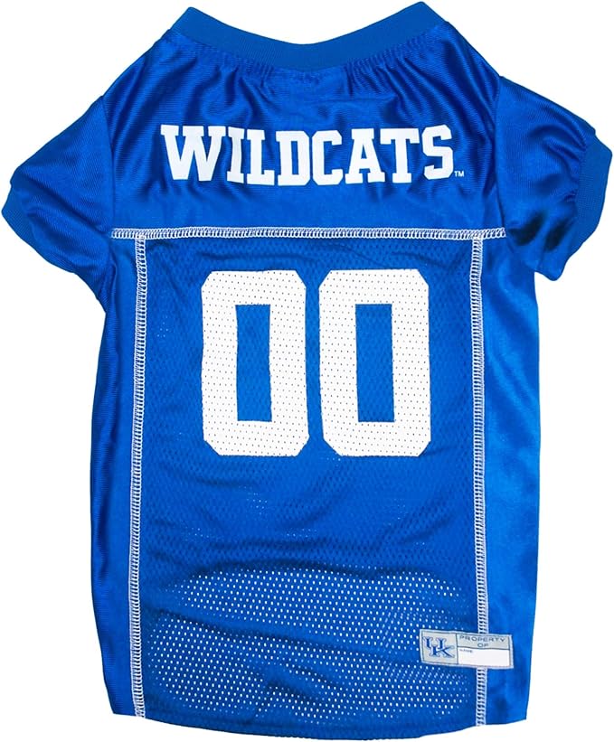 Pets First NCAA College Kentucky Wildcats Mesh Jersey for Dogs & Cats, X-Large. Licensed Dog Jersey with Your Favorite Football/Basketball College Team