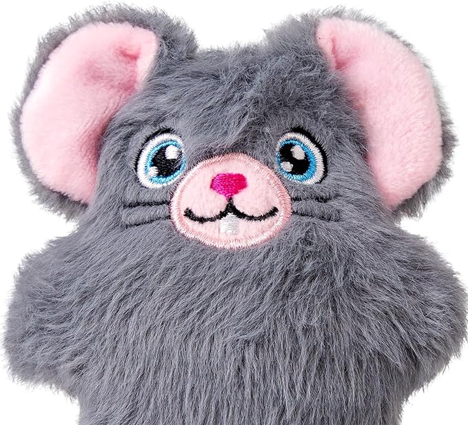 KONG Cat Snuzzles Mouse Plush Cat Toy – Soft & Cuddly, Crackle Sounds, Premium North American Catnip, Perfect for Batting, Wrestling & Snuggling (2 Pack)