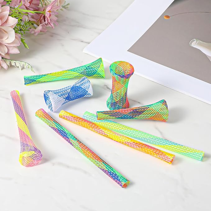 ElevateTech Cat Spring Toys Cat Tube Spring Toy Interactive Cat Toy for Indoor Cats Plastic Spring Coils Attract Cats to Swat Bite Hunt 3.66 × 1.85 × 0.12 inches Multicolor 60Pcs