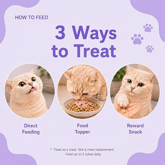 PAWLI 7-in-1 Functional Lickable Cat Treats Variety Pack, Squeeze Cat Treats for Skin Coat, Hairball, Digestive, Urinary & More, Grain-Free Cat Snacks, 7 Count 7 Flavors (3.5 oz Total)
