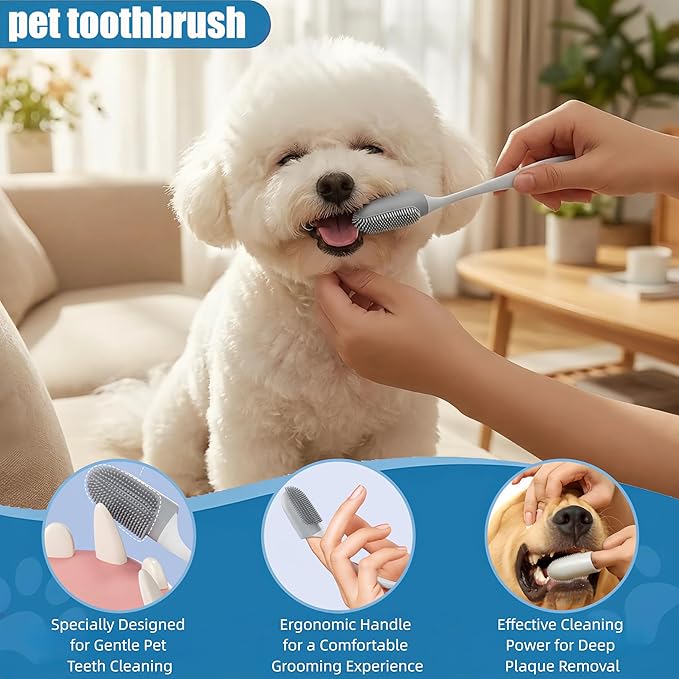 19PCS Dog Bath Kit & Dog Brush Kit for Dogs & Cats - Professional Pet Grooming Tools Set with Shedding Brush, Bath Scrubber, Dematting Comb & Storage Bag - Complete Dog Washing Essentials, Blue