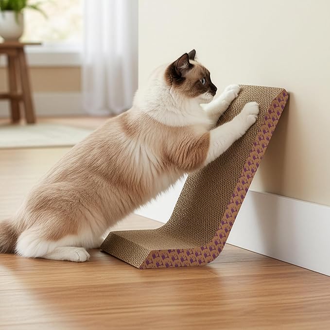 SmartyKat Scratch Ladder Angled Cat Scratcher with Catnip Infusion Technology, Versatile for Floor or Wall Use