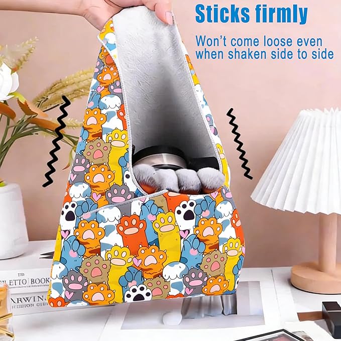 Paw Print Cat Grooming Wrap for Cutting Nails, 27.6" Cat Swaddle for Medicine, Nail Clipping, Teeth Brushing, Ear Cleaning