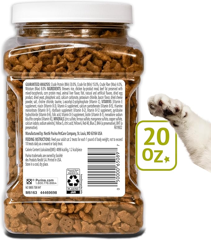 Purina Friskies Party Mix Morning Munch Crunch Egg, Bacon and Cheese Flavors Cat Treats - 20 oz Canister