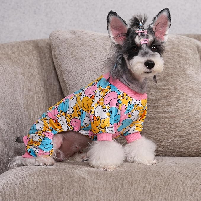 CuteBone Fleece Dog Pajamas Clothes Puppy Jammies Pet Apparel Cat Onesie for Chihuahua Yorkie Frenchies P319S
