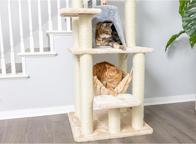 Armarkat Cat Tree Model A6501, Real Wood Cat Condo,30 inches L X28 inches W X 65 inches H