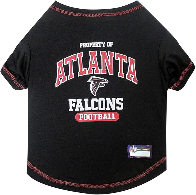 NFL Atlanta Falcons Dog T-Shirt for Pets, Size Large. Officially Licensed Pet Shirt with Team Logo, Soft Stretchable Comfort Fit Apparel for Dogs & Cats