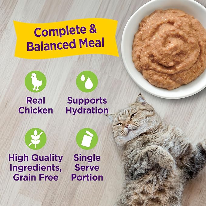 Wellness Appetizing Entrées Mousse Adult Wet Cat Food, Natural, Protein Rich, Grain Free, Chicken and Turkey Recipe, 1.4 oz, Pack of 8 Pouches