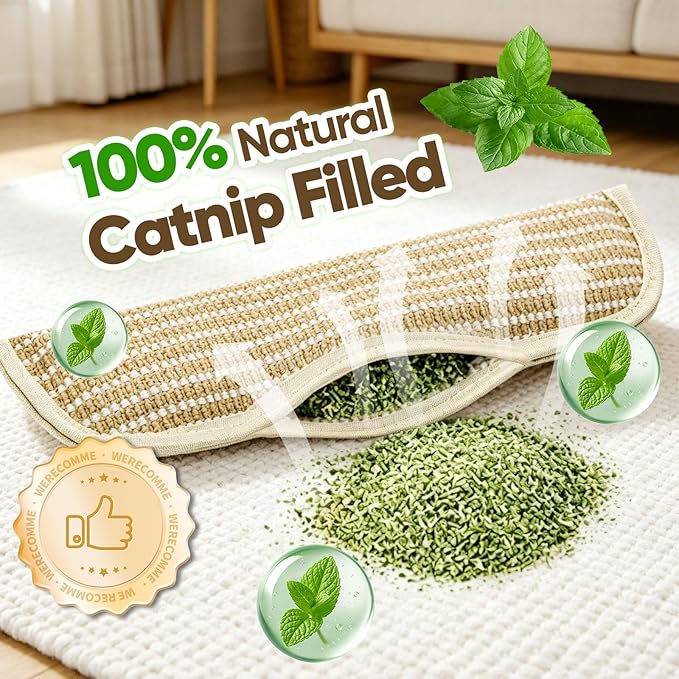 2 Packs Clawvia Cat Toy, Organic Catnip Toys Organic Catnip for Indoor Scratching, Teething&Chewing, Drives Bored Cats Crazy with Fun Interactive