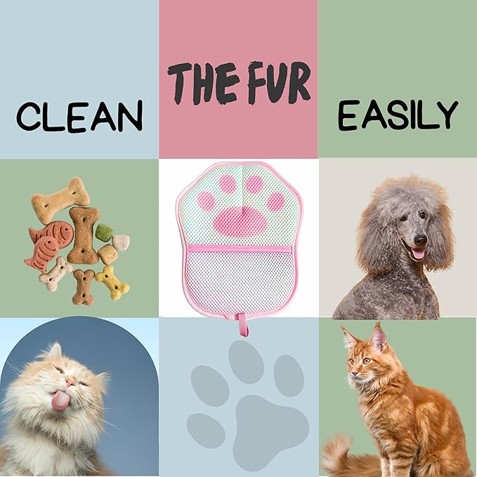Pet Hair Removal Gloves - Reusable & Washable Magic Brush - Electrostatic Mitt for Dogs & Cats, Upgraded Grooming Glove - Dog Hair Remover Tool for Laundry, Couch, Carpet, Car seat & Clothing