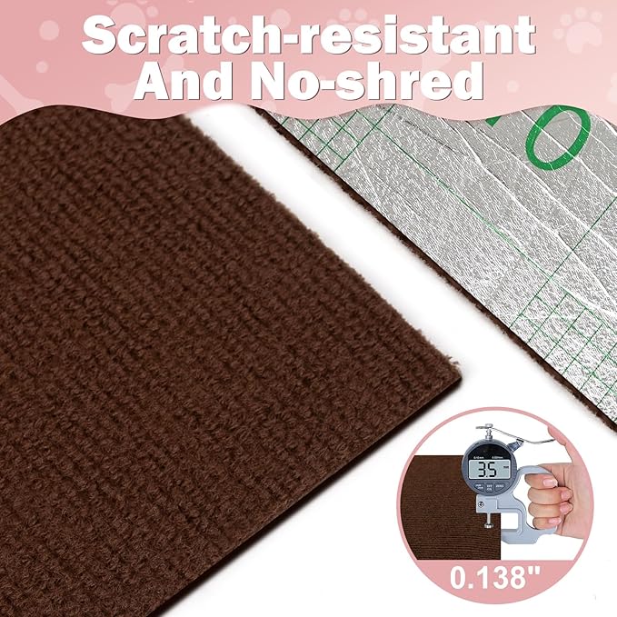 ENONCI Anit Cat Scratch Couch Furniture Protector,78.7x15.8 Cat Wall Corner Scratcher Pads Mat,DIY Cats Scratching Carpet Post Board Replacement