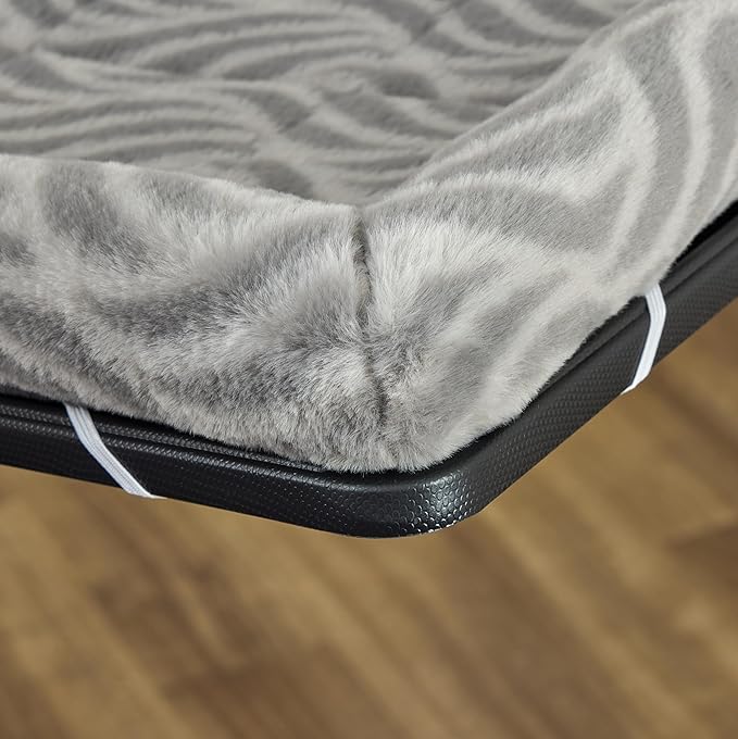 MidWest Homes for Pets QuiteTime Deluxe Wave Bolster Bed for Giant Dogs; Easily Machine Wash and Dry; Gray; 54"; 40254-WVGY