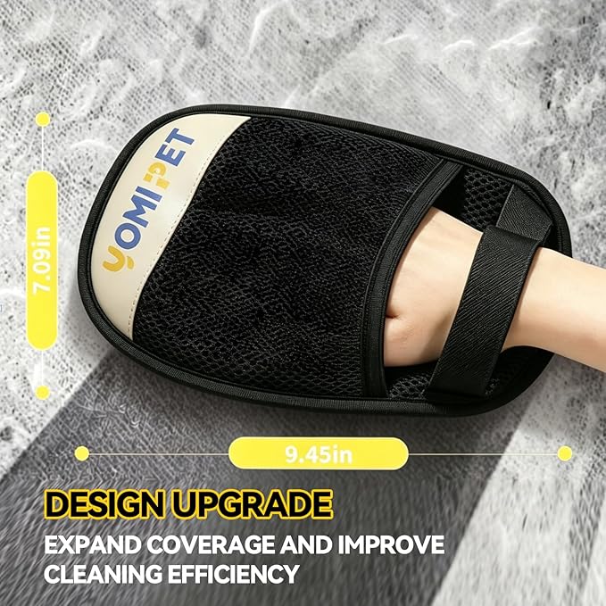 Hair Remover Glove,2026 Updated Cat and Dog Hair Removal Tool.Reusable Electrostatic Hair Removal Gloves.Suitable for Sofas,Bed Sheets,Clothing,Car Seats. (1)