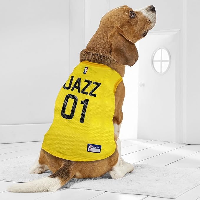 Pets First NBA Utah Jazz Dog Jersey, X-Small- Tank Top Basketball Pet Jersey