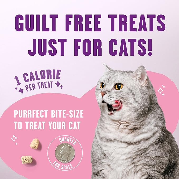 Bundle of Stella & Chewy's Meowfulls Freeze Dried Cat Treats Chicken & Chicken Liver RecipeTurkey & Duck Recipe, Whitefish & Salmon Recipe, 1.5 oz Bag
