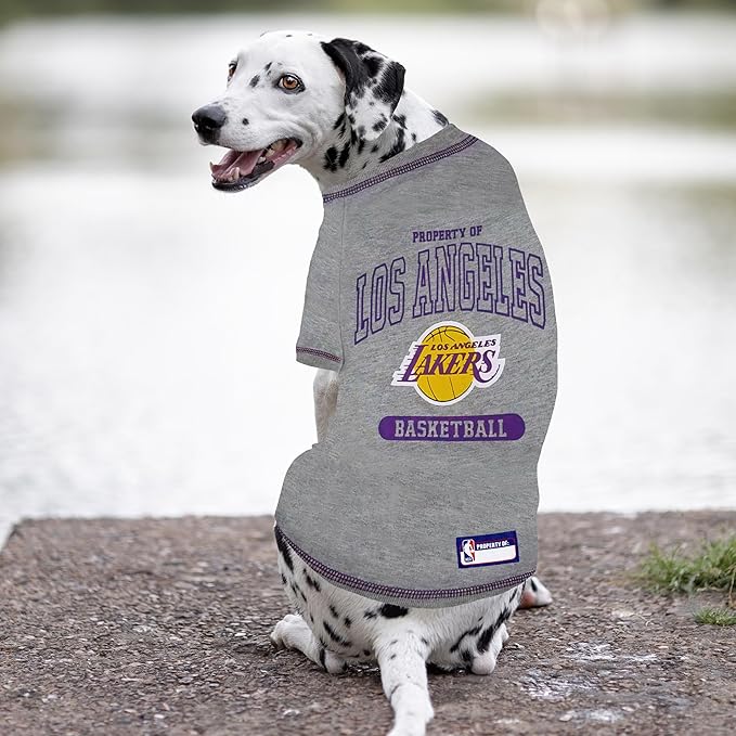 Pets First NBA Licensed Hoodies & T-shirt for Dogs & Cats, Los Angeles Lakers, Large
