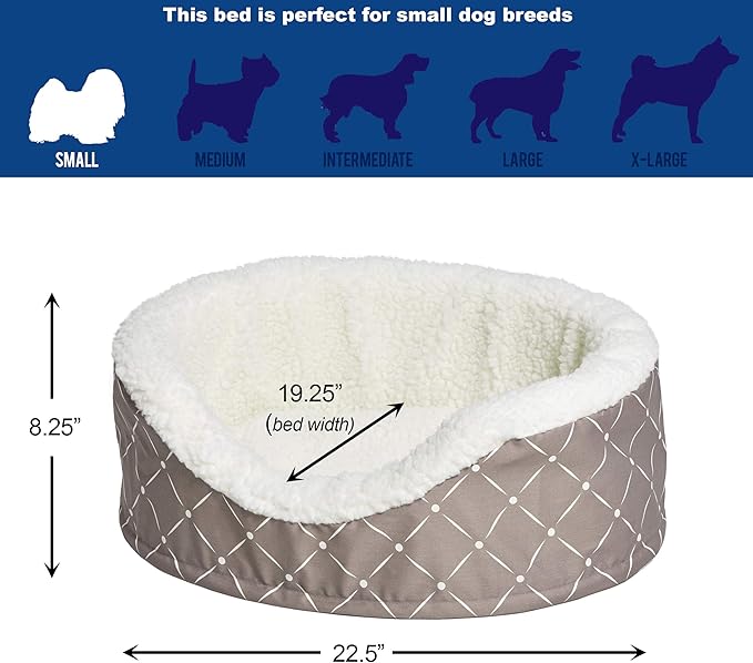 MidWest Homes for Pets CU25MRD Couture Orthopedic Cradle Pet Bed for Dogs & Cats, Small