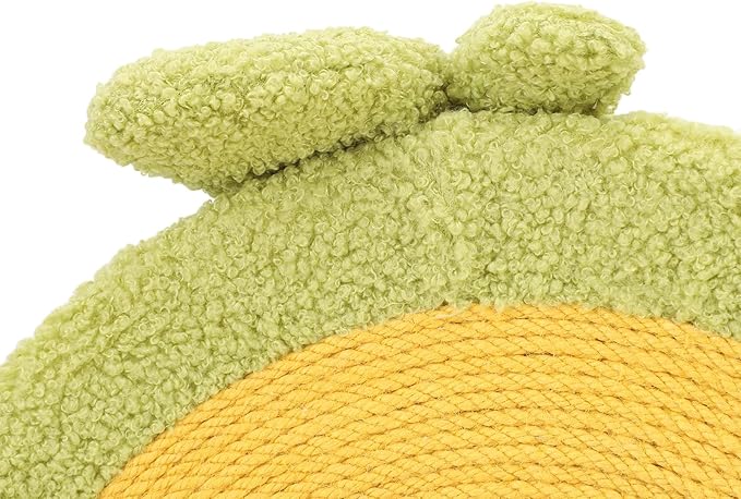 Pongnas Adorable Avocado Shaped Cat Scratcher Bed with Premium Sisal 3 inLounge Pad for Claw Care,Posture Support & Furniture