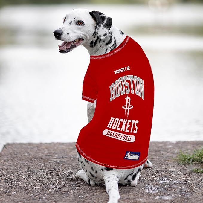 Pets First NBA Licensed Hoodies & T-shirt for Dogs & Cats, Houston Rockets, X-Small