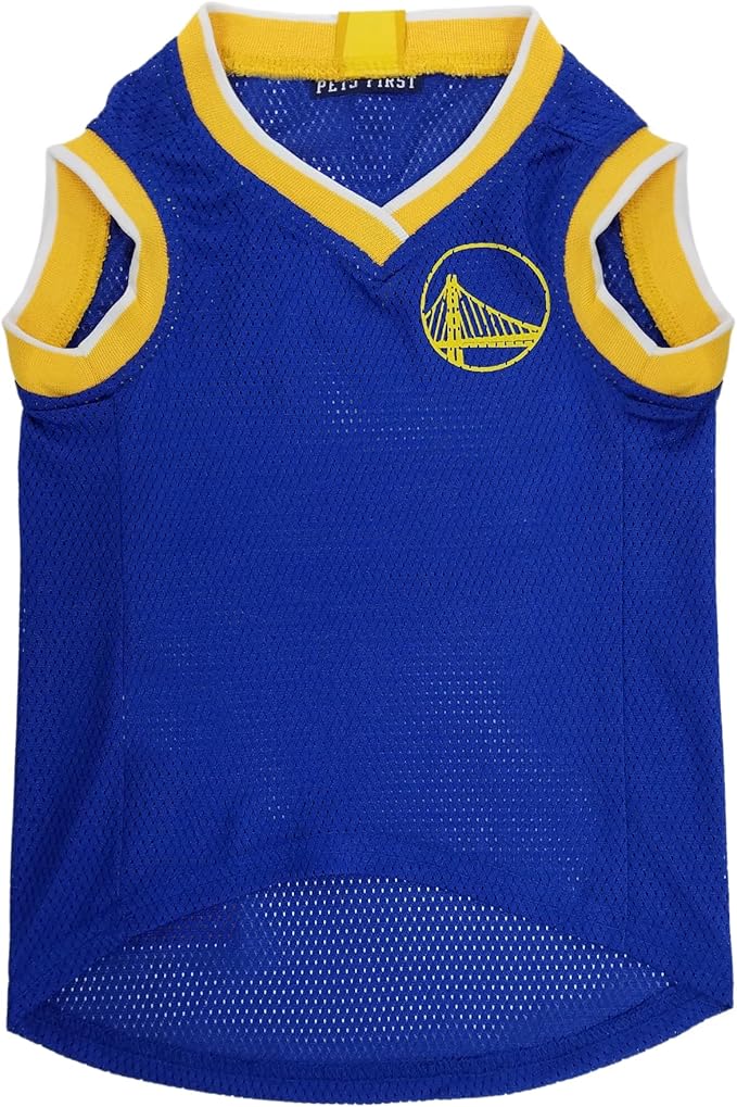 Pets First NBA GOLDEN STATE WARRIORS DOG Jersey, Large - Tank Top Basketball Pet Jersey