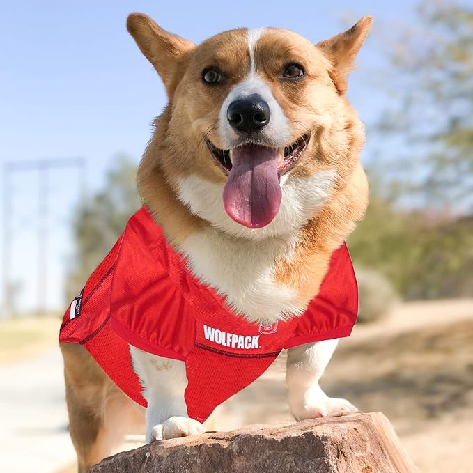 Pets First NCAA College North Carolina State Wolfpack Mesh Jersey for DOGS & CATS, XX-Large. Licensed Dog Jersey with your Favorite Football/Basketball College Team