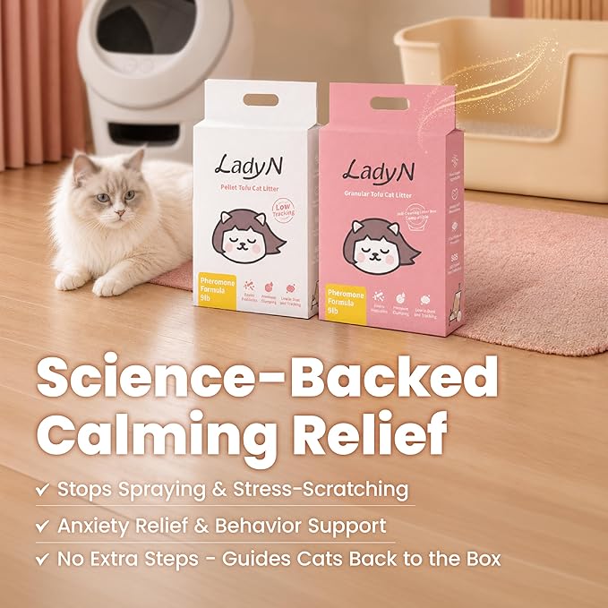 Welcome Home Cat Kit – Attractant Granular Tofu Litter & Deodorizer for Automatic Boxes | Strong Clumping, Odor Control, Easy Cleanup
