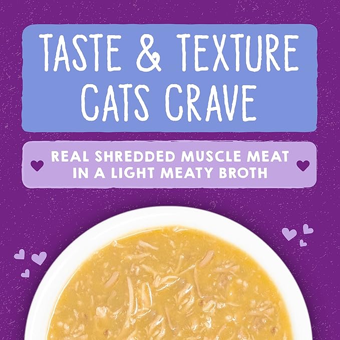 Stella & Chewy's Carnivore Cravings Savory Shreds - Wet Cat Food - High-Moisture Formula with Premium Cage-Free Chicken & Turkey - Perfect for Picky Eaters - 2.8 oz, 24 Count