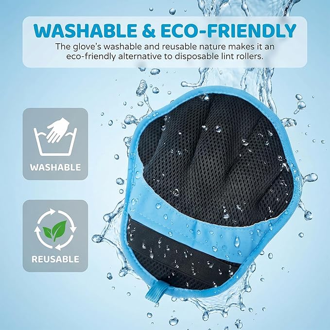 Pet Hair Removal Glove for Dogs & Cats, Reusable Pet Hair Remover Tool, Magic Brush Pet Hair Remover for Furniture, Carpet & Laundry, Non-Slip Five-Finger Pet Hair Glove for Dog Hair & Cat Hair