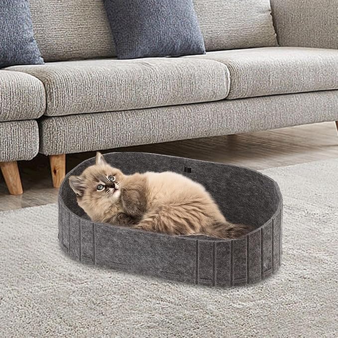 Cat Scratcher Bed Scratch Pad Kittens Wear Resistant Furniture Protector Cats Lounge Comfortable Basket Cat Scratching Board, Gray