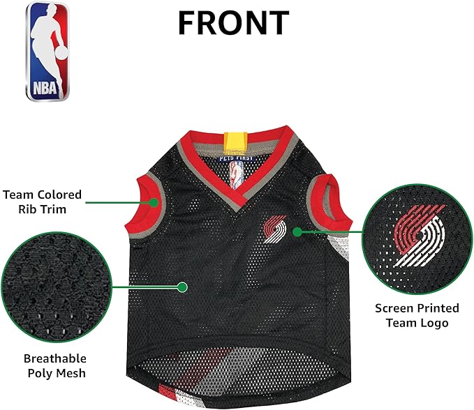 Pets First NBA Portland Trailblazers Dog Jersey, Small- Tank Top Basketball Pet Jersey