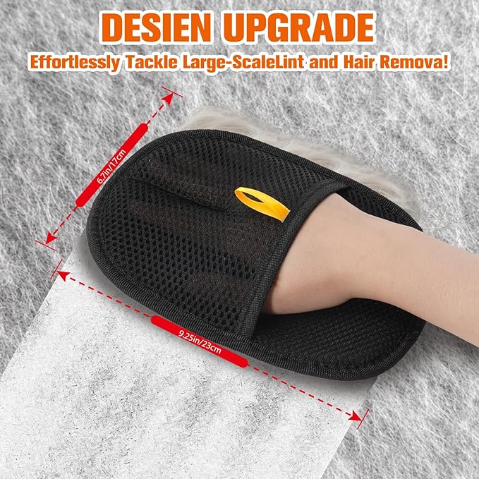 Pet Grooming Glove for Dogs and Cats, Pet Hair Remover Glove Deshedding Brush Mitt, Gentle Massage Grooming Tool, Easy to Clean, Works on Long and Short Hair Pets for Shedding Fur Removal