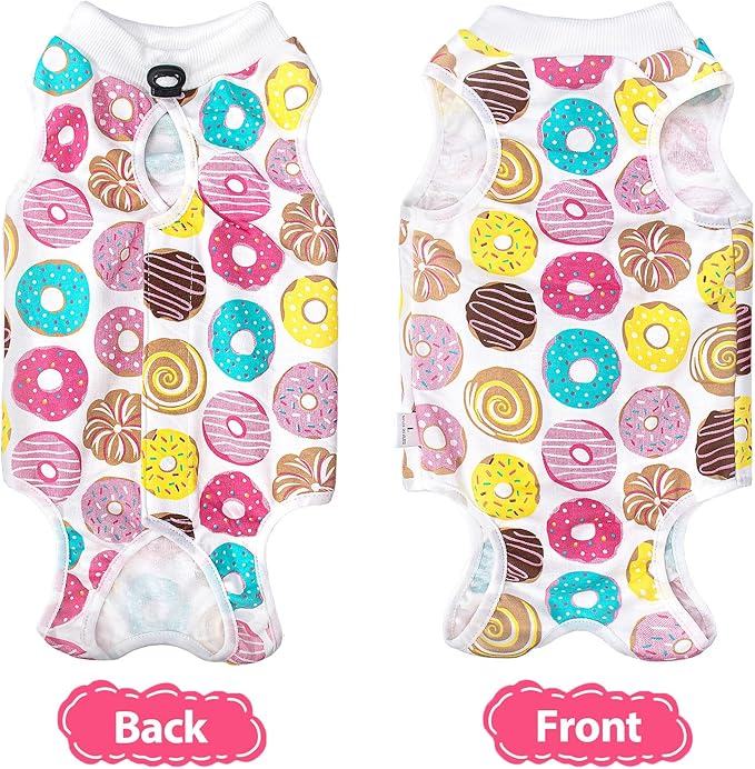 2 PCS Cat Recovery Suit for Spay Abdominal Wounds Cat Onesie for Cats After Surgery Recovery Suit Female Breathable E-Collar Alternative Kitten Onesie Anti Licking Small