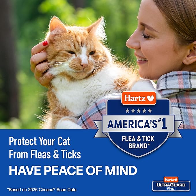Hartz UltraGuard Pro Topical Flea & Tick Prevention for Cats and Kittens - 3 Monthly Treatments