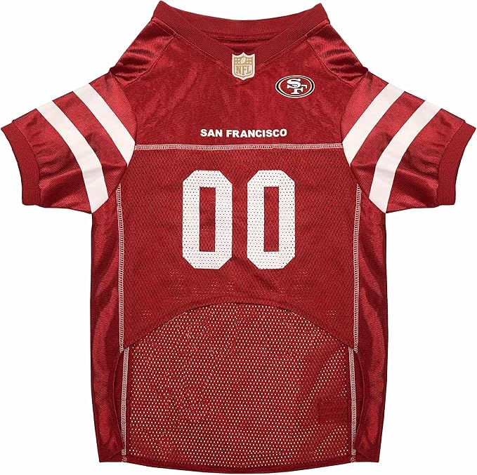 Pets First NFL San Francisco 49ers Dog Jersey, Size XX-Large, Football Shirt Costume for Pet, Dog Sports T-Shirt, NFL Team Clothing for Cats, Licensed Pet Apparel Available in 7 Sizes and 32 Teams