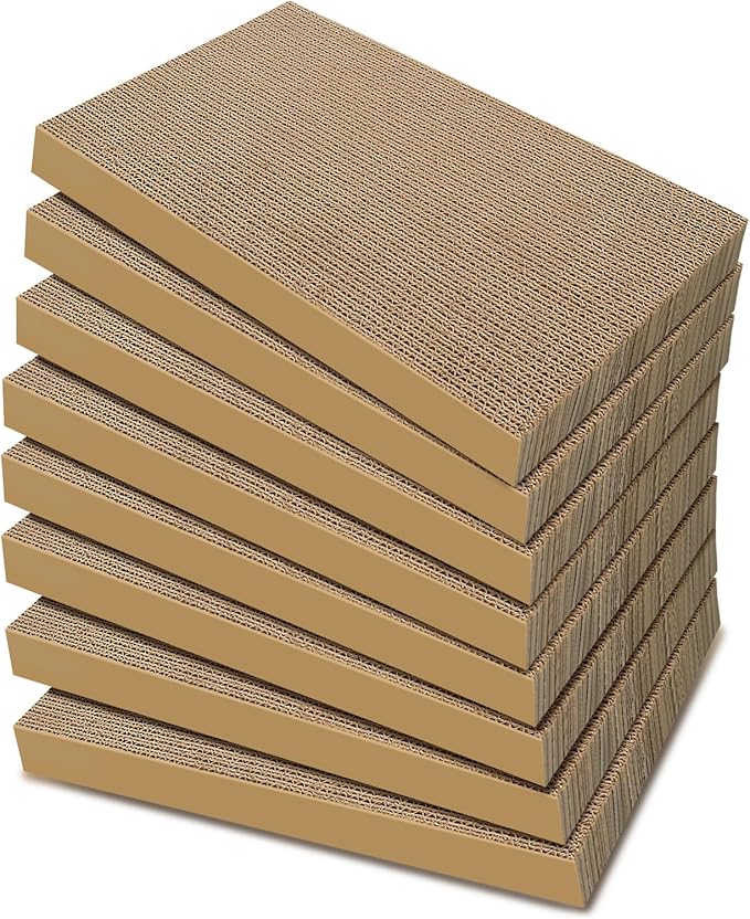 Cat Scratchers 8 Packs Refill Cat Scratching Pad Cardboard for Indoor Cats and Kitten, Large Size Cat Scratch Pad Board Easy for Cats to Scratch