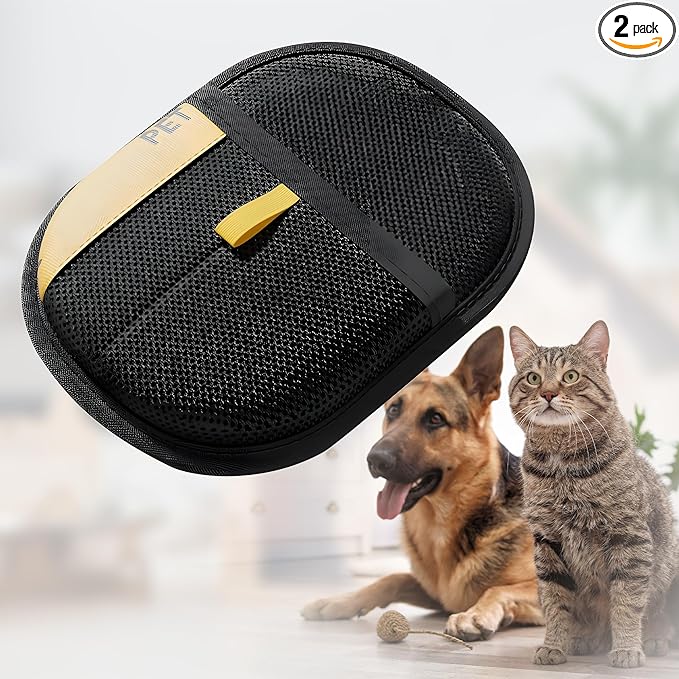 Pet Hair Removal Glove, 2025 New Upgrade Efficient Pet Grooming, Electrostatic Glove for Cats and Dogs, Reusable Pet Hair Remover Glove (2)