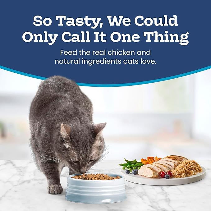 Blue Buffalo Tastefuls Natural Dry Food for Adult Cats, Sensitive Stomach, Chicken & Brown Rice Recipe, 15-lb Bag