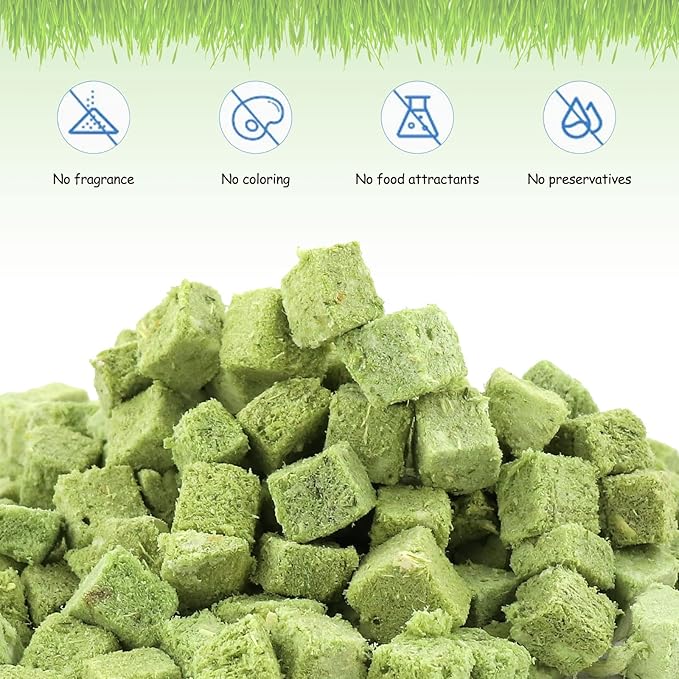 60g Cat Grass Treats for Indoor Cats, Freezed Dried Cat Grass Teething Stick Snacks for Cats, Edible Feline Chew Toys for Hairball Control and Oral Health